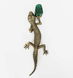 Maison Bijoux Gecko Paperweight - Malachite