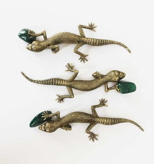 Maison Bijoux Gecko Paperweight - Malachite