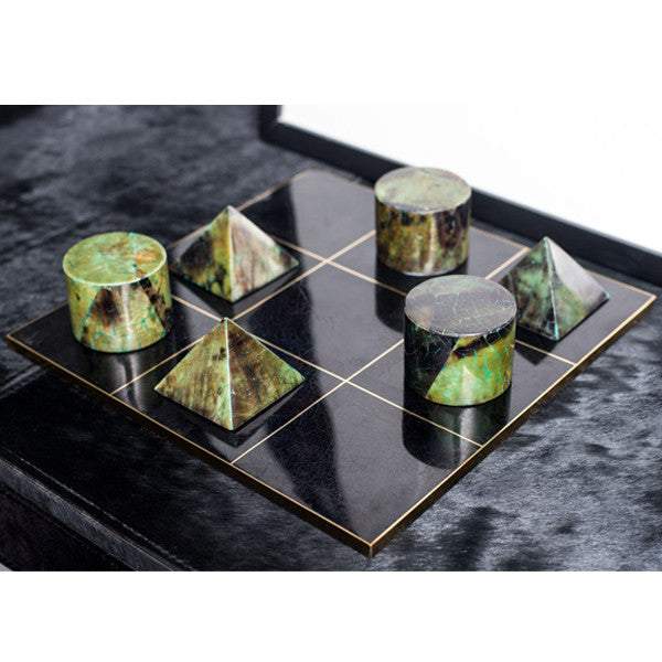 Tic Tac Toe Brass and Shell