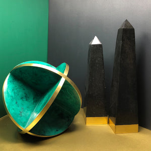 Orbit Malachite Sculpture
